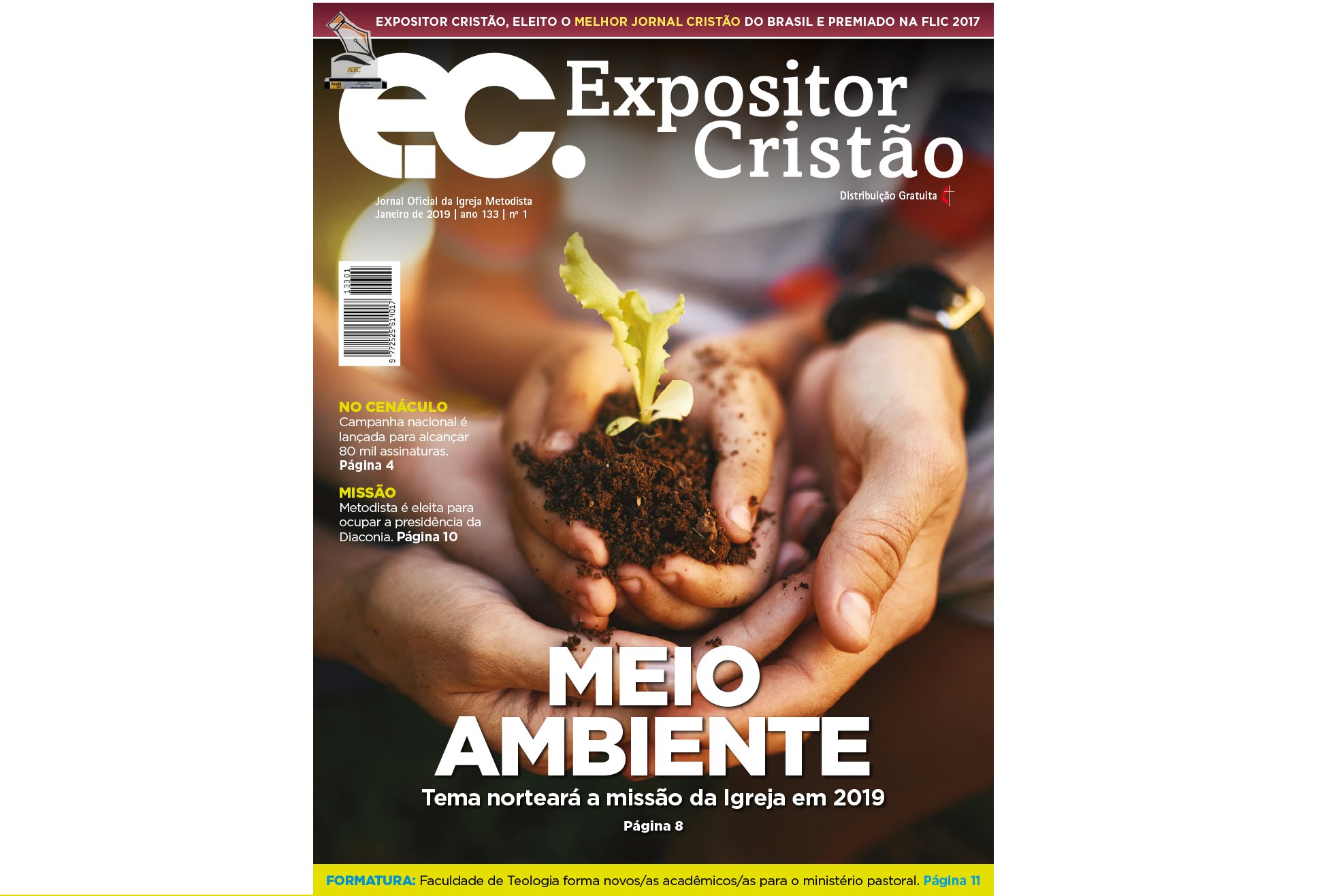 Expositor Cristo: Meio Ambiente  o tema que nortear a Igreja Metodista em 2019